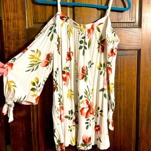 Torrid off the shoulder flower blouse